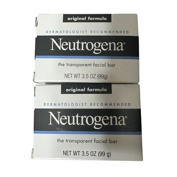 Neutrogena The Transparent Facial Bar Original Formula, 3.5 Oz. Each (Pack of 2) - Picture 1 of 8